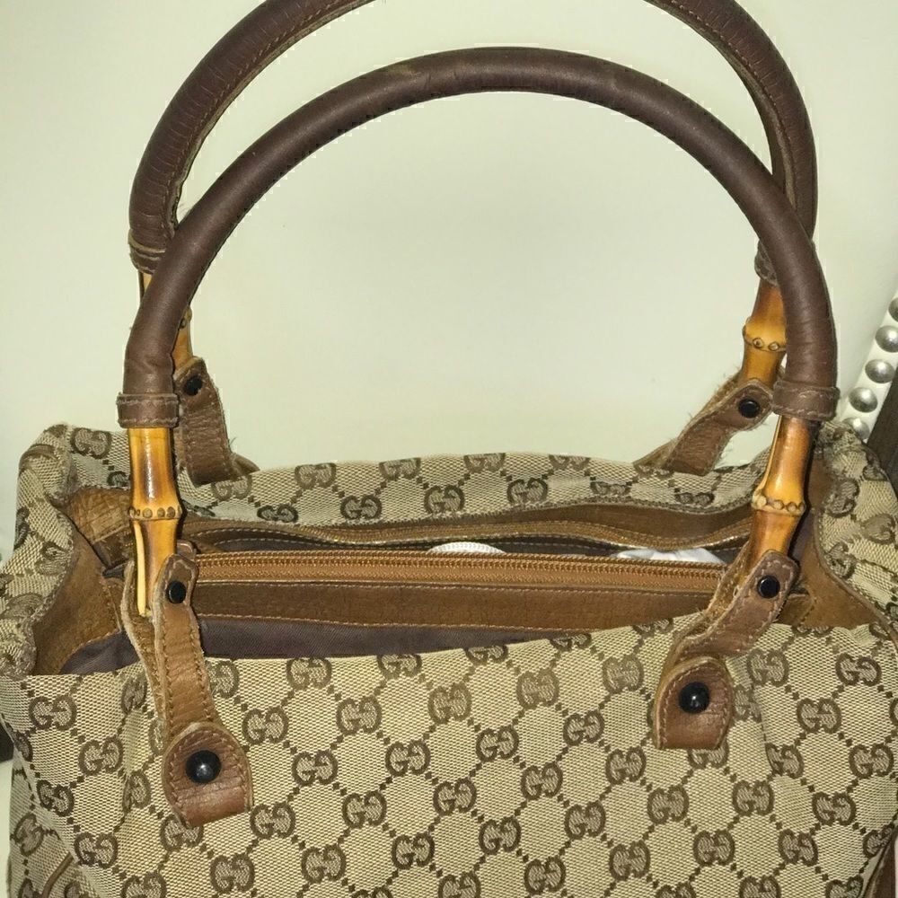Gucci tote with bamboo handles - Picture 13 of 16